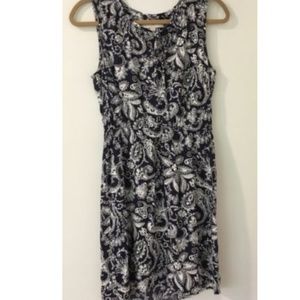 LOFT Navy & White Dress